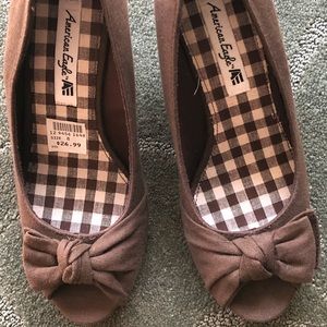 American Eagle “Cork” Wedges